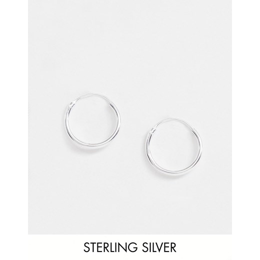 ASOS DESIGN – Srebrne kolczyki-koła o przekątnej 12 mm ze srebra wysokiej próby-Srebrny No Size Asos Poland