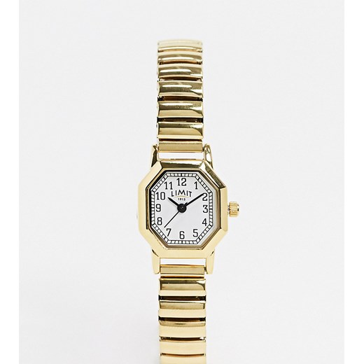 Limit – Złoty zegarek z rozciągliwą bransoletką i ośmiokątną tarczą Limit No Size Asos Poland
