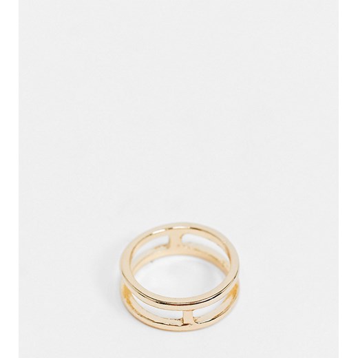 Vero Moda – Wycięty pierścionek w kolorze złota-Złoty Vero Moda S/M Asos Poland