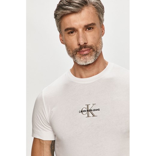 T-shirt męski Calvin Klein z dzianiny z krótkim rękawem 