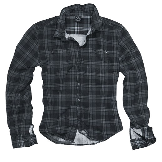 Brandit - Wire Shirt - Koszula z długim rękawem - ciemnoszary czarny S EMP