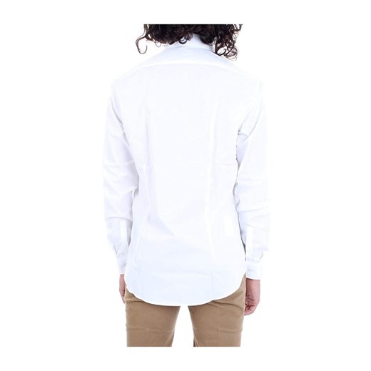 Koszula męska biała Calvin Klein z klasycznym kołnierzykiem z długim rękawem 