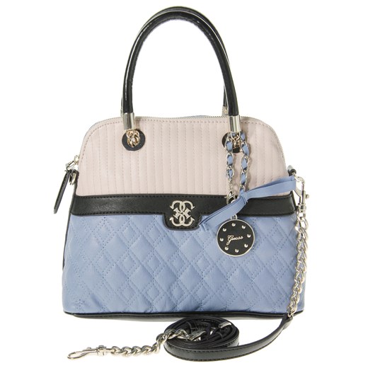 TOREBKA GUESS MERCI SMALL DOME SATCHEL BLUEBERRY MULTI riccardo niebieski abstrakcyjne wzory