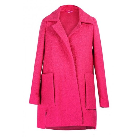 Różowy płaszcz z dużymi kieszeniami estella 1 (40-42) 2 (44-46) okazja Sklep XL-ka