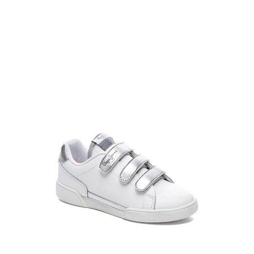 Skórzane sneakersy w kolorze biało-srebrnym Pepe Jeans 36 Limango Polska