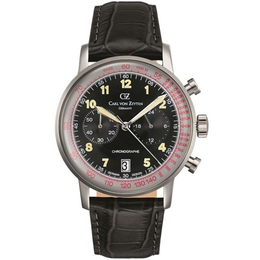 Zegarek CARL VON ZEYTEN CVZ0020BK Schwarzenbach Quartz Chrono Telemeter Carl Von Zeyten wyprzedaż happytime.com.pl