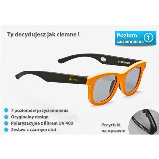 Okulary Glassini Bali orange/black stylion-pl zolty aktywna