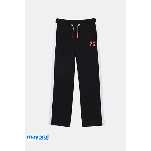 Dziewczęce spodnie dresowe Mayoral Playtime czarne czarny 10 wyprzedaż Astratex