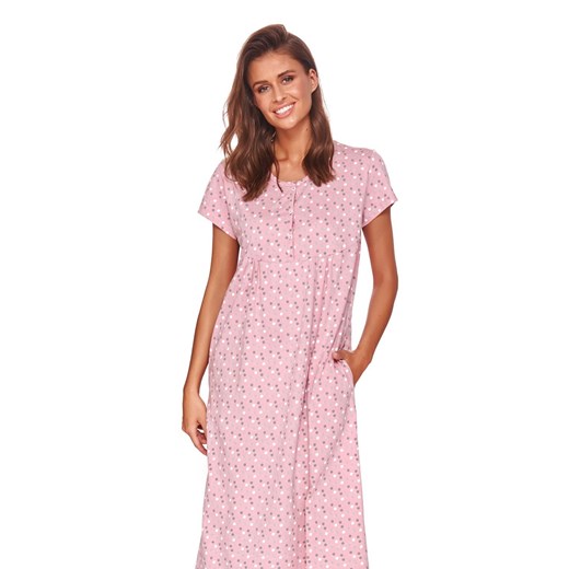 Długa różowa koszula nocna w groszki Plus Size 2XL Doctor Nap 2XL lenaodniemowlakadoszkolniaka.pl