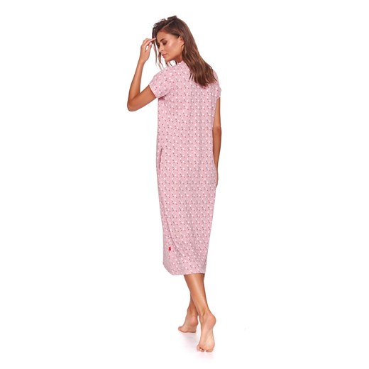 Długa różowa koszula nocna w groszki Plus Size 2XL Doctor Nap 2XL lenaodniemowlakadoszkolniaka.pl