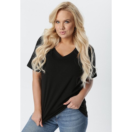 Czarny T-shirt Genilin 5XL Born2be Odzież