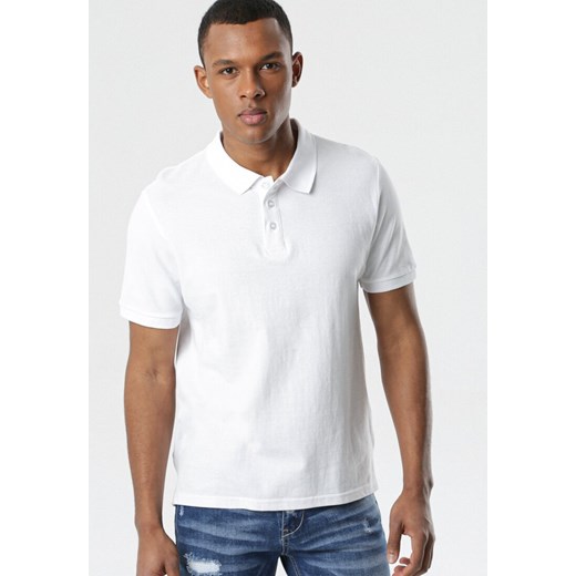 Biała Koszulka Ashose ze sklepu Born2be Odzież w kategorii T-shirty męskie - zdjęcie 104016214