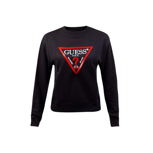 GUESS BLUZA DAMSKA VINYL TRIANGE FLEECE BLACK W0BQ05K8800 JBLK Guess XS messimo wyprzedaż