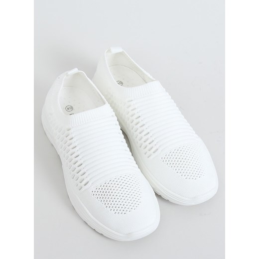 Buty sportowe damskie wiązane białe na wiosnę płaskie 