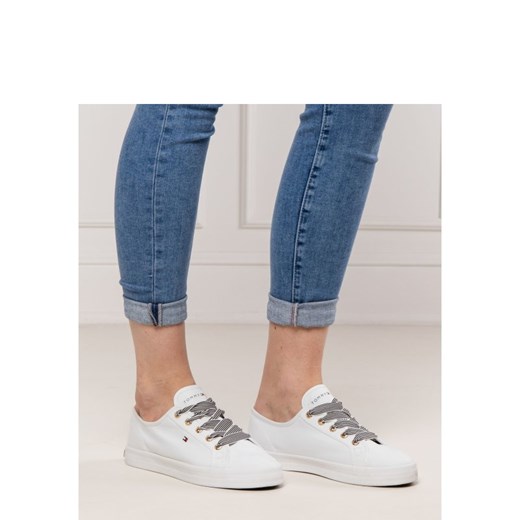 Trampki damskie białe Tommy Hilfiger letnie z niską cholewką