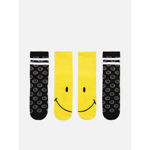 Cropp - 2 pack skarpetek Smiley® - żółty ze sklepu Cropp w kategorii Skarpetki damskie - zdjęcie 104117373