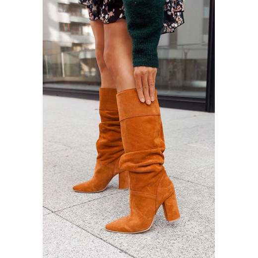 Zamszowe kozaki Tessie camel Saway 39 saway okazja