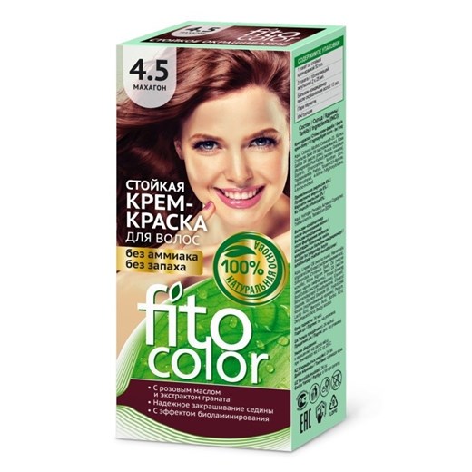 Fitocosmetics, Fitocolor, farba-krem do włosów, nr 4.5 mahoń Fitocosmetics promocja smyk