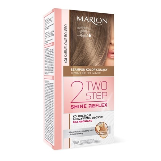 Marion, Two Step Shine Reflex, szampon koloryzujący nr 408 Karmelowe Bolero, 1 op. Marion smyk