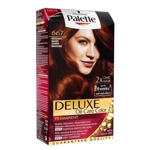 Palette, Deluxe, farba permanentna do włosów, miedziany mahoń nr 667 Palette okazyjna cena smyk