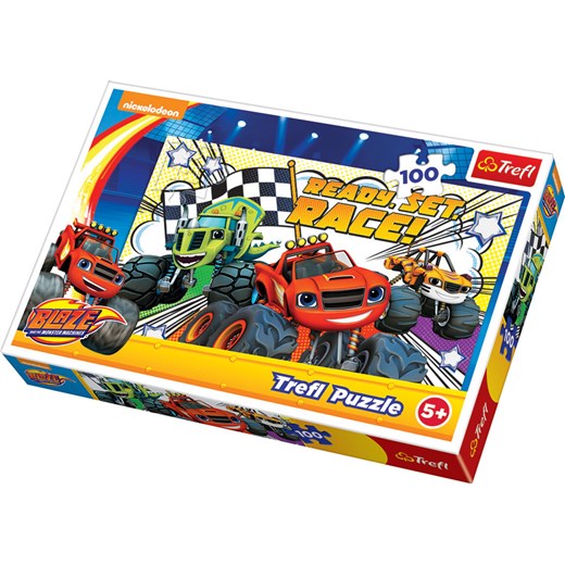Trefl, Blaze i Megamaszyny, Gotowi na wyścig, puzzle 100 elementów Trefl Puzzle smyk
