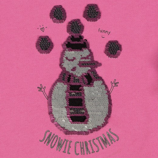 Bluza dziewczęca, różowa, bałwanek, Snowie Christmas Tom Tailor Tom Tailor okazyjna cena smyk