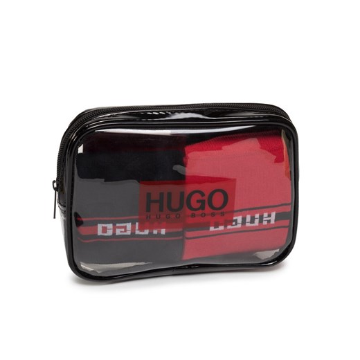 Hugo Zestaw 2 par wysokich skarpet męskich 2P Gift Logo Cc 50421980 Czarny 40_46 promocyjna cena MODIVO