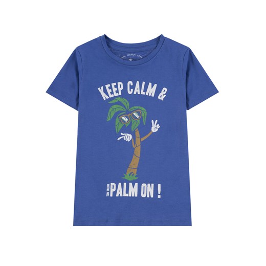 T-shirt chłopięcy, niebieski, palma, Tom Tailor Tom Tailor okazja smyk