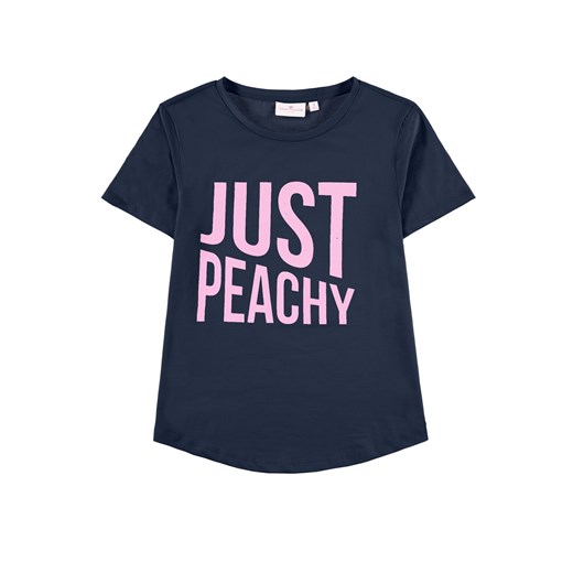 T-shirt dziewczęcy, ciemny niebieski, Just peachy, Tom Tailor Tom Tailor okazyjna cena smyk