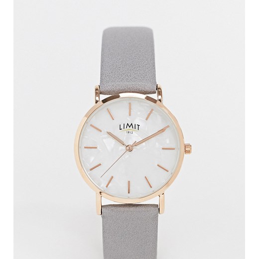 Limit – Damski zegarek z szarym paskiem ze sztucznej skóry, do nabycie wyłącznie w ASOS! Limit No Size Asos Poland