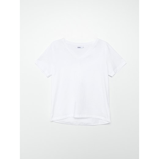 Cropp - Gładka koszulka oversize - Biały Cropp XL Cropp