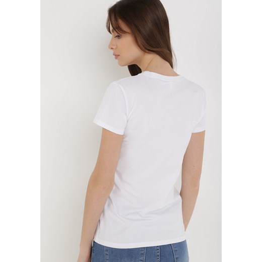 Biały T-shirt Dasyra S/M Born2be Odzież