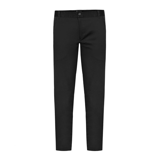 spodnie materiałowe męskie chino slim fit czarne stretch ze sklepu Royal Shop w kategorii Spodnie męskie - zdjęcie 104687503