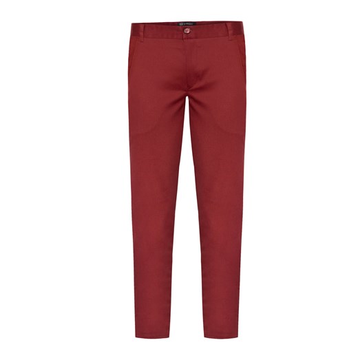 SPODNIE MATERIAŁOWE MĘSKIE CHINO SLIM FIT BORDOWE STRETCH (Pants: 188/106) Di Selentino Pants: 188/106 wyprzedaż Royal Shop