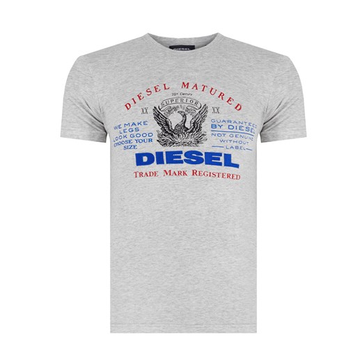 T-SHIRT MĘSKI DIESEL SZARY Diesel S okazja Royal Shop