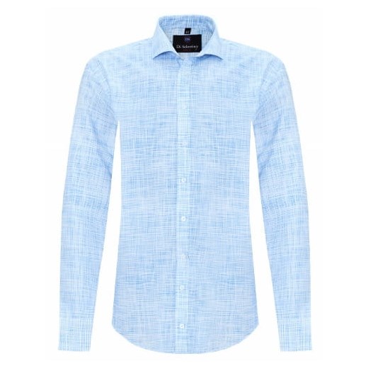 koszula męska di selentino niebieska java slim ze sklepu Royal Shop w kategorii Koszule męskie - zdjęcie 104690214