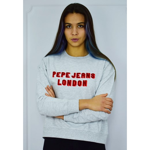 BLUZA DAMSKA PEPE JEANS SZARA C-NECK Pepe Jeans S okazja Royal Shop