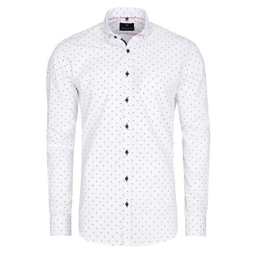 koszula męska di selentino rhodes biała slim fit ze sklepu Royal Shop w kategorii Koszule męskie - zdjęcie 104691930