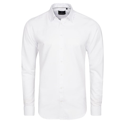 koszula męska di selentino biała na spinki slim ze sklepu Royal Shop w kategorii Koszule męskie - zdjęcie 104692400