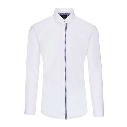 koszula męska di selentino kiev biała slim fit ze sklepu Royal Shop w kategorii Koszule męskie - zdjęcie 104692632