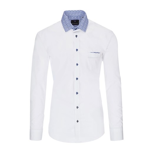 koszula męska di selentino rio de janeiro biała slim fit ze sklepu Royal Shop w kategorii Koszule męskie - zdjęcie 104693051