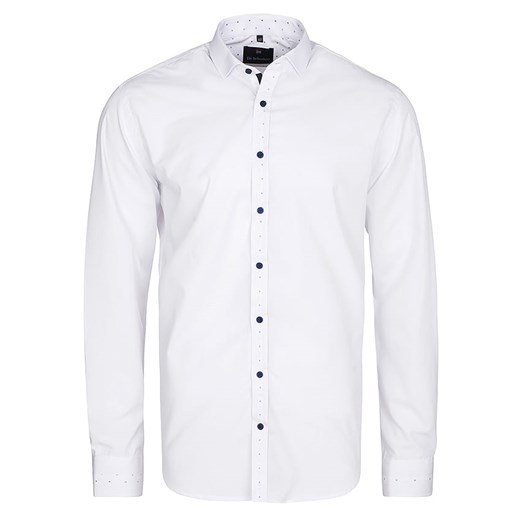 koszula męska di selentino kos biała classic fit ze sklepu Royal Shop w kategorii Koszule męskie - zdjęcie 104693252