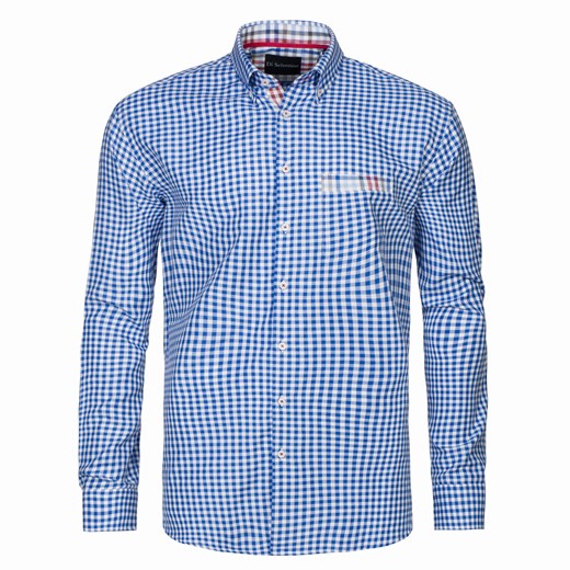 koszula męska di selentino lisbon w kratę classic fit ze sklepu Royal Shop w kategorii Koszule męskie - zdjęcie 104694160