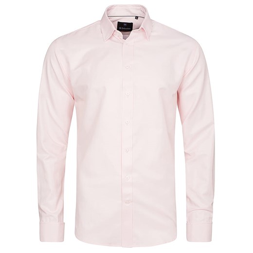 koszula męska di selentino różowa na spinki classic fit ze sklepu Royal Shop w kategorii Koszule męskie - zdjęcie 104694270