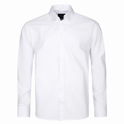 koszula męska di selentino biała gładka classic fit ze sklepu Royal Shop w kategorii Koszule męskie - zdjęcie 104694343