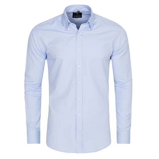 koszula męska di selentino bornholm niebieska slim fit ze sklepu Royal Shop w kategorii Koszule męskie - zdjęcie 104694374