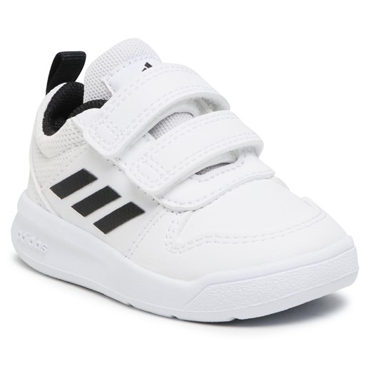 Buty sportowe dziecięce Adidas z tworzywa sztucznego białe na rzepy 
