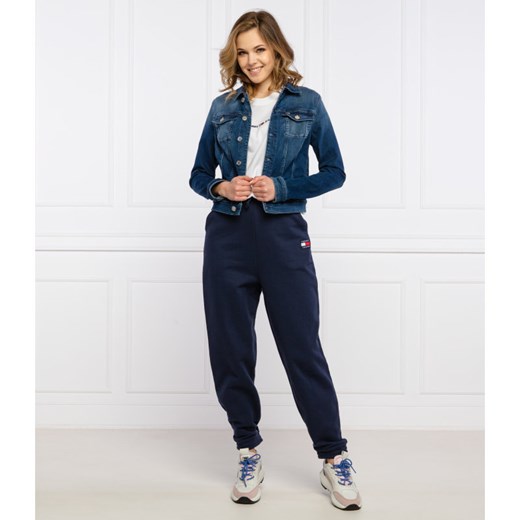  Online Kurtka damska Tommy Jeans krótka bez kaptura niebieski kurtki damskie jeansowe VAQFT