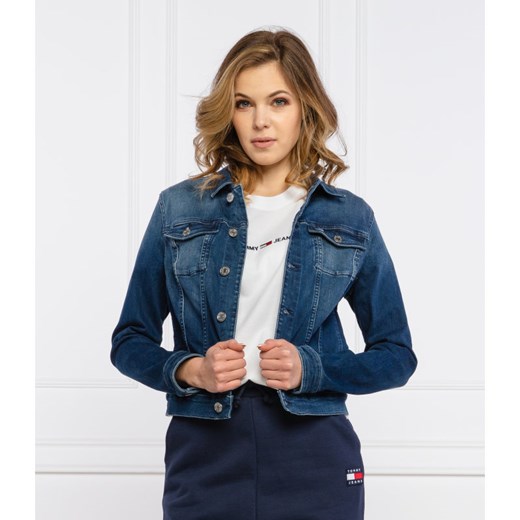  Online Kurtka damska Tommy Jeans krótka bez kaptura niebieski kurtki damskie jeansowe VAQFT
