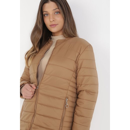 Beżowa Kurtka Molriope 4XL Born2be Odzież